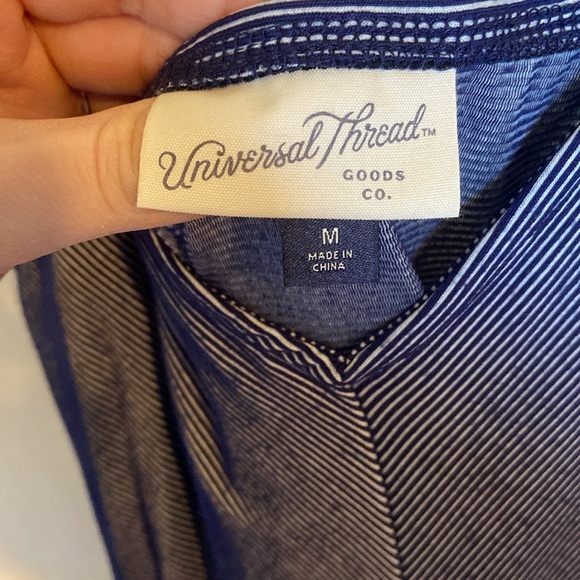 Navy and White Striped Universal Thread Dress - Picture 3 of 4